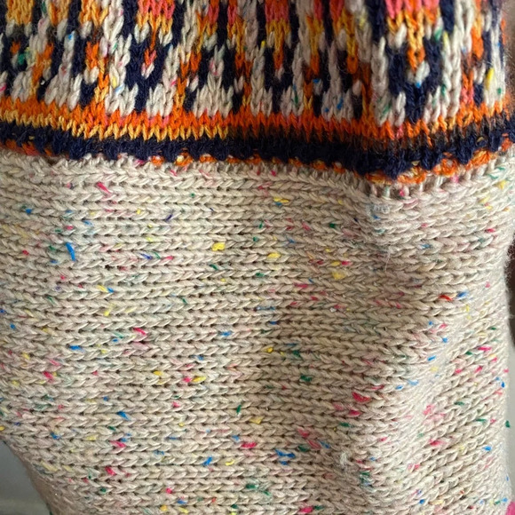 Michelle Nicole Nordic Wool Blend Tribal Sweater Poncho Boho Southwest M - Picture 7 of 12